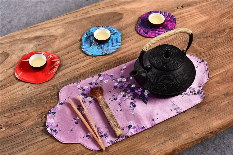 Latest Luxury Small Table Runner Tea Table Cloth Chinese Silk Placemats High End Brocade Dining Table Mat Protective Pad size 48x27446709