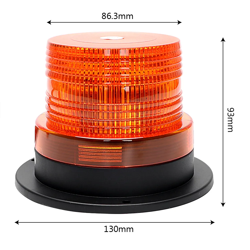 Flash Beacon Strobe Lâmpada De Emergência Universal Acessórios Do Carro Magnética Luz de Aviso Do Caminhão Do Carro-styling Fonte de Luz 12 V 10 LED