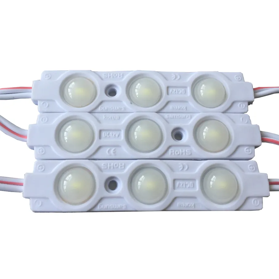 Módulo de luz led ip68 smd 5630 5730, lâmpada publicitária, 1.5w, 3leds, luz de fundo, à prova d'água, 12v, branco