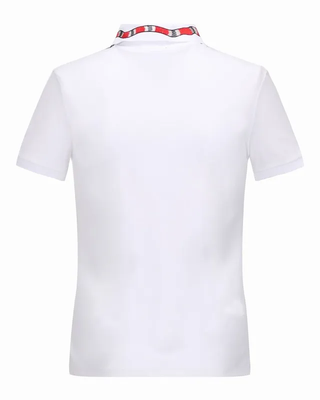 T-shirt in cotone estivo di alta qualità tee ricamo serpente strade Luxury nero bianco 16522