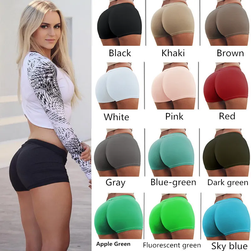 Sexy Slimming Elastic Tight Shorts For Women For Women Red/Blue
