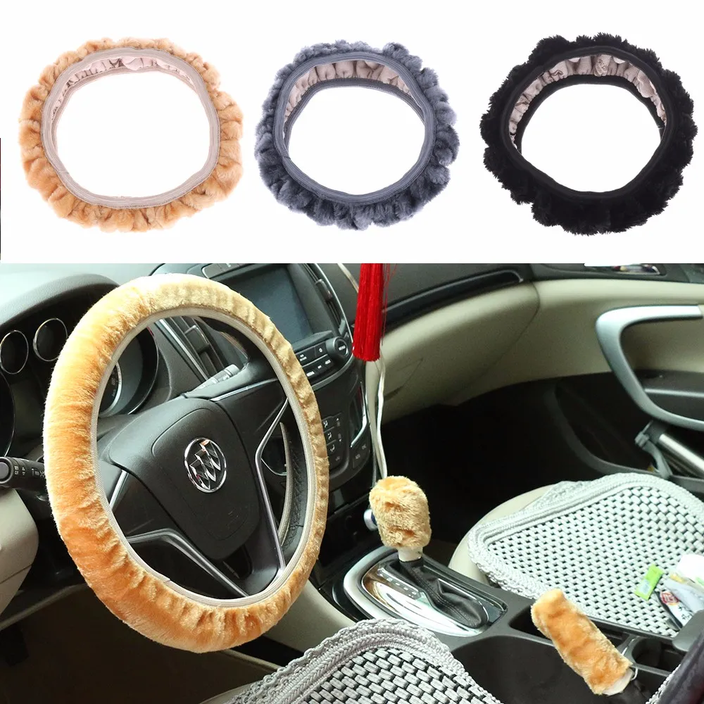 3 Teile / Satz Neue Warme Wolle Plüsch Auto Lenkradbezug Fall Auto  Handbremse Zubehör Von 2,54 €