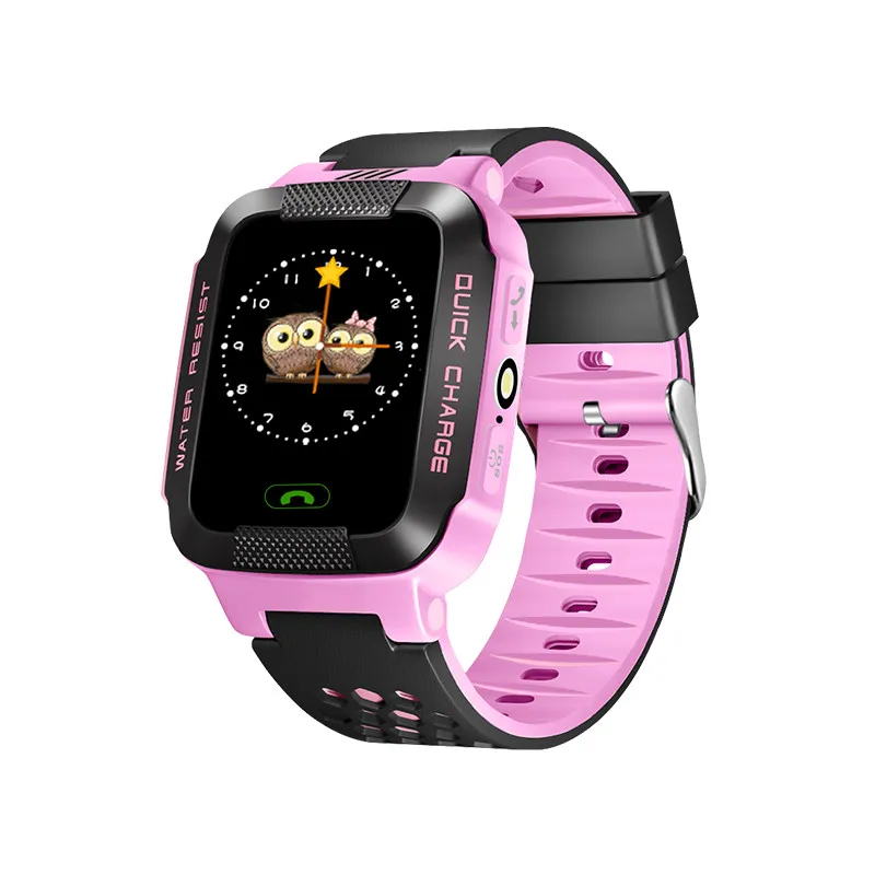 GPS子供スマートウォッチアンチロスト懐中電灯ベビースマートな腕時計SOSコールロケーションデバイストラッカー子供の安全なスマートブレスレットiOS Android