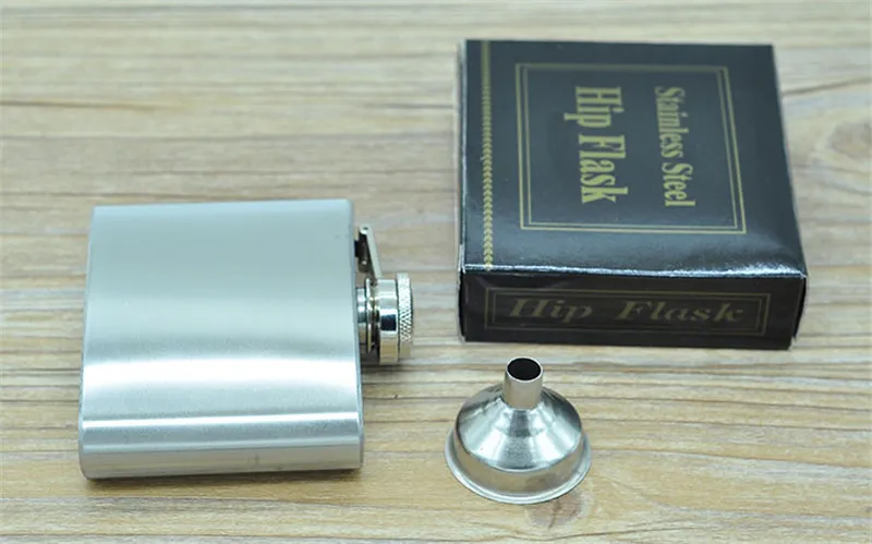 4oz Stainless Steel Hip Flask with Funnel Portable Whisky Stoup Wine Pot Alcohol Bottles Easy Take