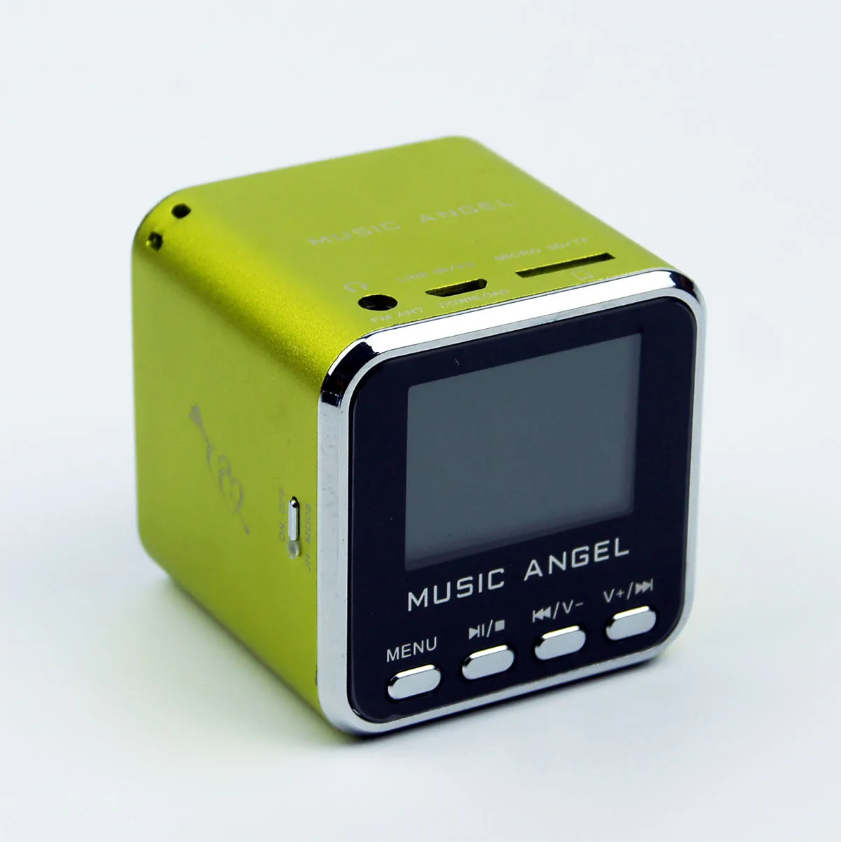 Muzyka Angel Mini głośnik USB Micro SD TF HiFi Audio Wzmacniacz MP3 4 Wyświetl budzik cyfrowy odtwarzacz183r