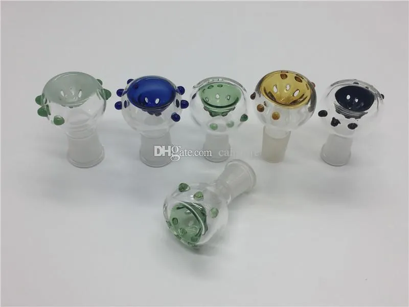 Recipiente de vidrio Tobaco y hierba Tobogán seco para tubos de vidrio Bong 14 mm 18 mm macho hembra Recipiente de vidrio para tubería de agua bongs