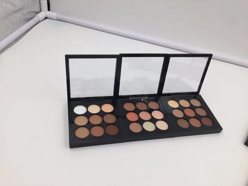 Arrivées de maquillage de haute qualité chaudes 6 types de palettes mates de palette de fards à paupières de style 9 couleurs