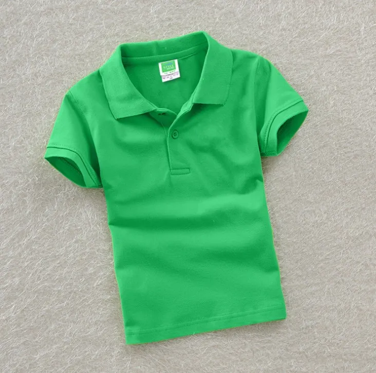 T-shirt a manica corta bambini fai-da-te asilo bambini ragazzo ragazza polo genitore-bambino personalizzare la stampa a colore puro camicia estiva