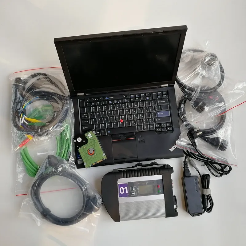 Auto Diagnostic Tool Används Laptop Computer T410 I7 4G MB Star C4 Compact 4 SD Connect 320 GB HDD med SO/FT-WARE V12.2023