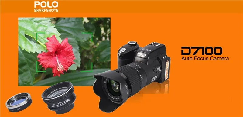 2017 New Protax Polo D7100 디지털 카메라 33MP 전체 HD1080P 24X 광학 줌 자동 초점 전문 캠코더 DHL5714194