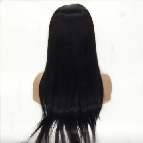 360 peruca frontal do laço sedosa em linha reta 130 densidade peruca brasileira remy 100 cabelo humano perucas cheias do laço e natural hairline6923063