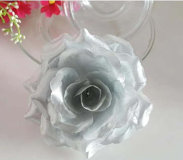 Or Roses Soie Artificielle Têtes De Fleurs 10 cm En Gros pour Embrasser Balle Fleurs Pomander Arrangement De Mariage