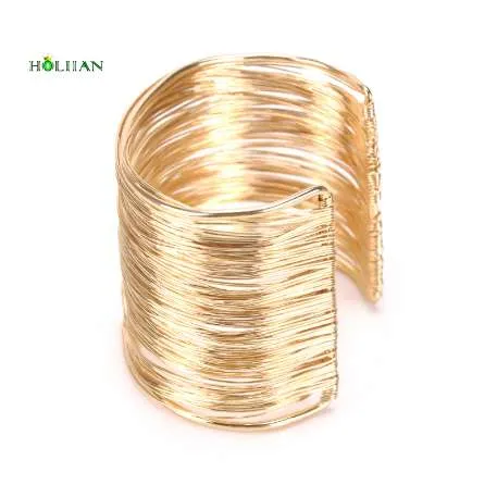 Egyptisch goud-kleur hiphop moderne natuurlijke punk armbanden vrouwen verjaardagscadeau pols wrap armbanden sieraden handgemaakte Indiase tekening