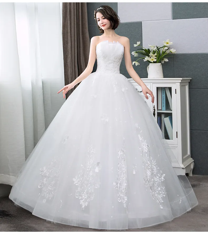 Strapless Chiffon Wedding Dress, Hand Made Flower... From Zhu_guo_qin,  $58.3 | DHgate.Com