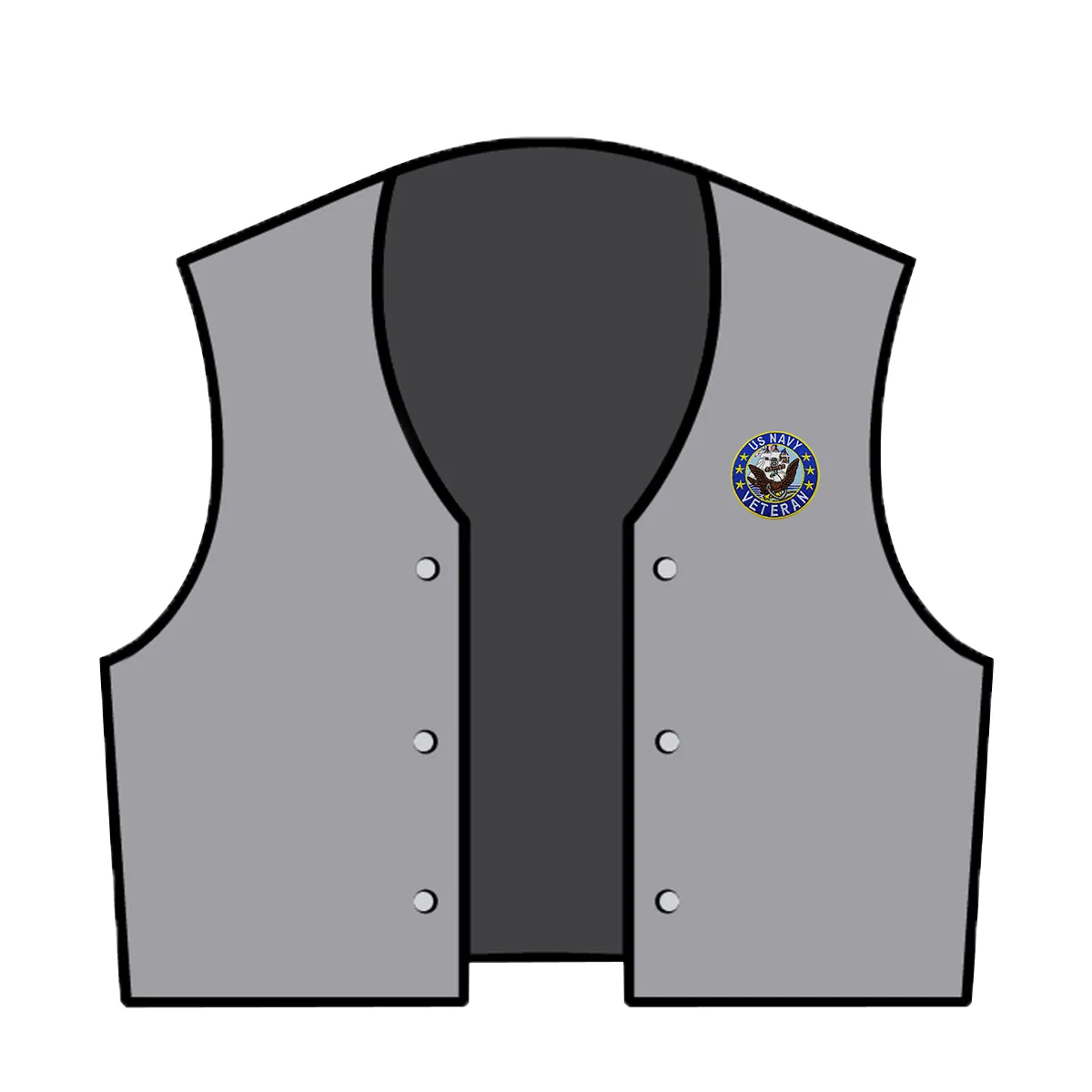 Bordado personalizado no peito esquerdo remendo da Marinha Veterana Costura de ferro nas costas da jaqueta e camiseta ou chapéu Cap273o