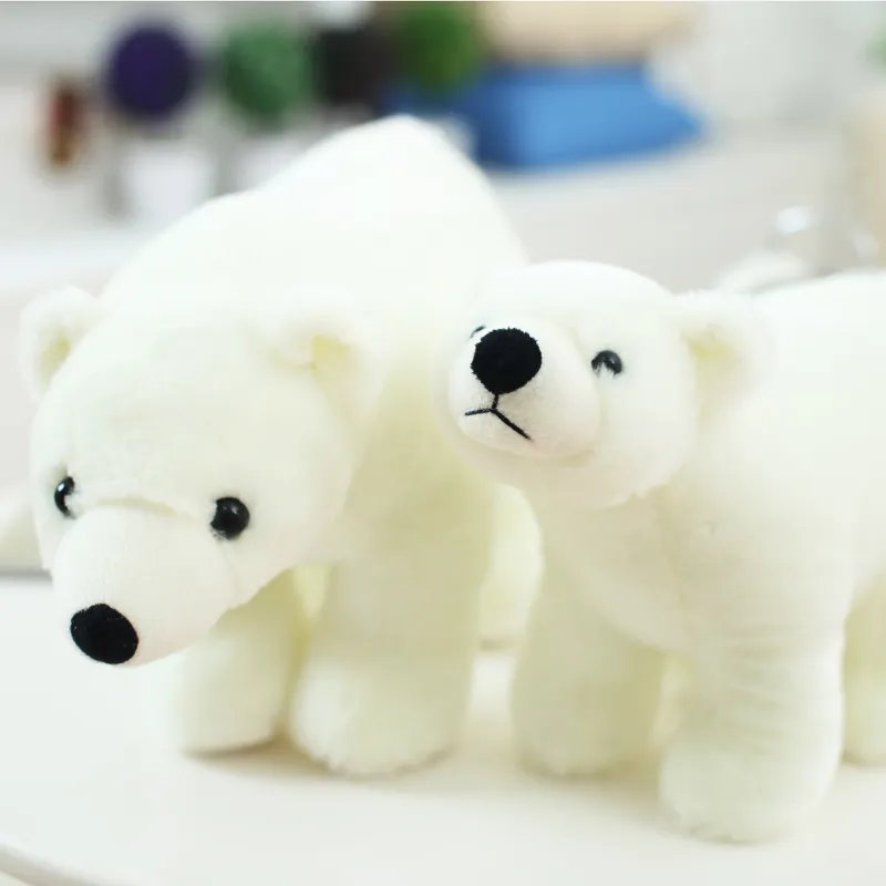 2018 lovely soft cuddly animal polar bear plush doll stuffed nice white bear toy for kids gift decoration 45cm x 27cm9814547