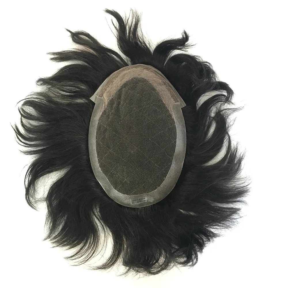 Волосы октябрьские волосы полное кружево лобовое удлинитель Fermeture de cheveux придворная система волос замена Topee для мужчин