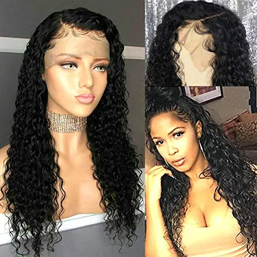 Perruque Lace Frontal Wig 360 ondulée, cheveux humains brésiliens vierges, densité 180%, ligne de cheveux pré-épilée, sans colle, pour femmes noires