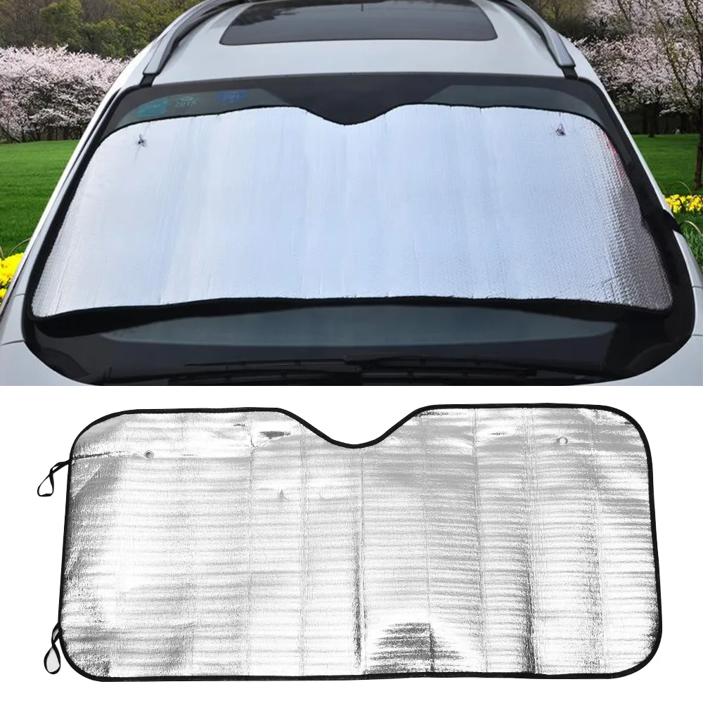 مطبق قابلة للطي للسيارة الزجاج الأمامي غطاء القصب كتلة الأمامية الخلفية النافذة Sunshade حماية نافذة نافذة الفيلم واقية من الشمس
