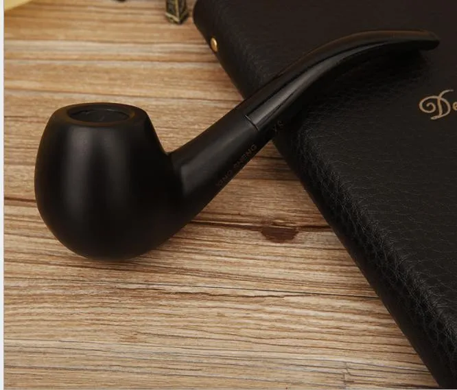 Svart Ebony Pipe Black Wood Hand Rör säljer