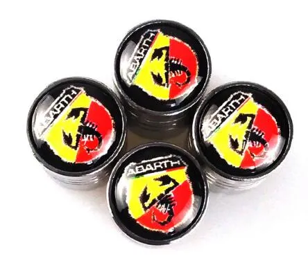 Car-styling auto sticker Tire Valve Caps case For Fiat Punto Abarth 500 124 Stilo Ducato Palio Badge Car Styling