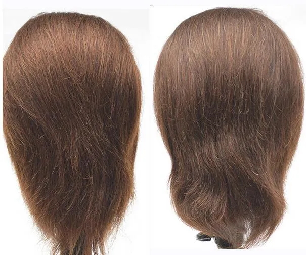 100% Human Hair Training Mannequin avec têtes de coiffeurs Hommes Mannequin Tête avec école de beauté humaine