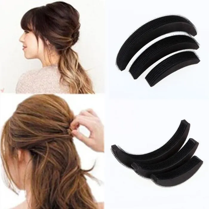 3 pièces/ensemble autocollant moelleux fabricant de cheveux pour fille cheveux accessoires porte-chapeau chignon pâte racine cheveux augmenté dispositif