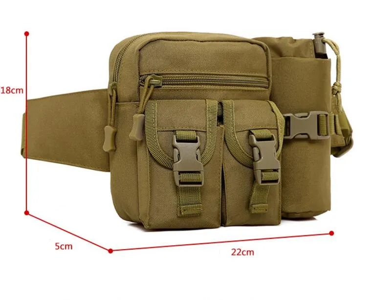 Homens Tático sacos de cintura ao ar livre Viagem Caminhadas Garrafa De Água packs Fanny Saco Da Cintura bolsa de ciclismo bolsa de telefone camo