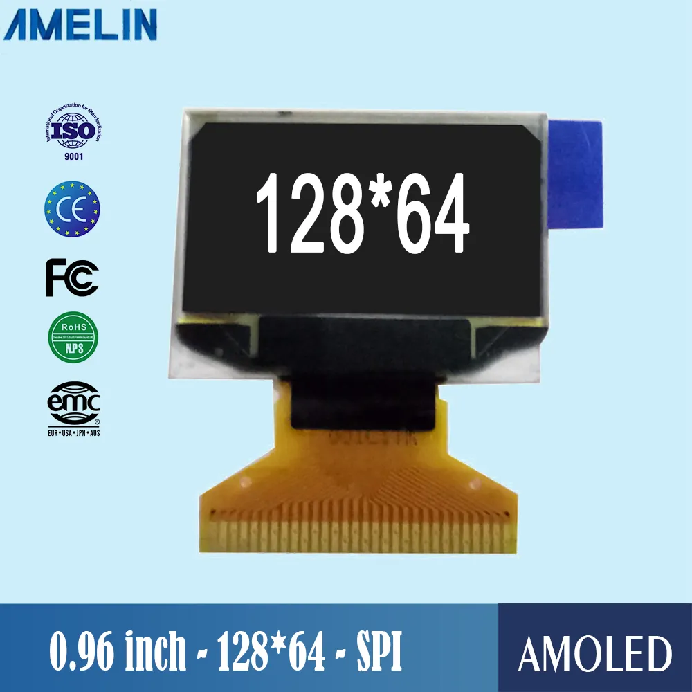 0.96 inch 128*64 transparent lcd OLED display module with white screen color tft lcd panel