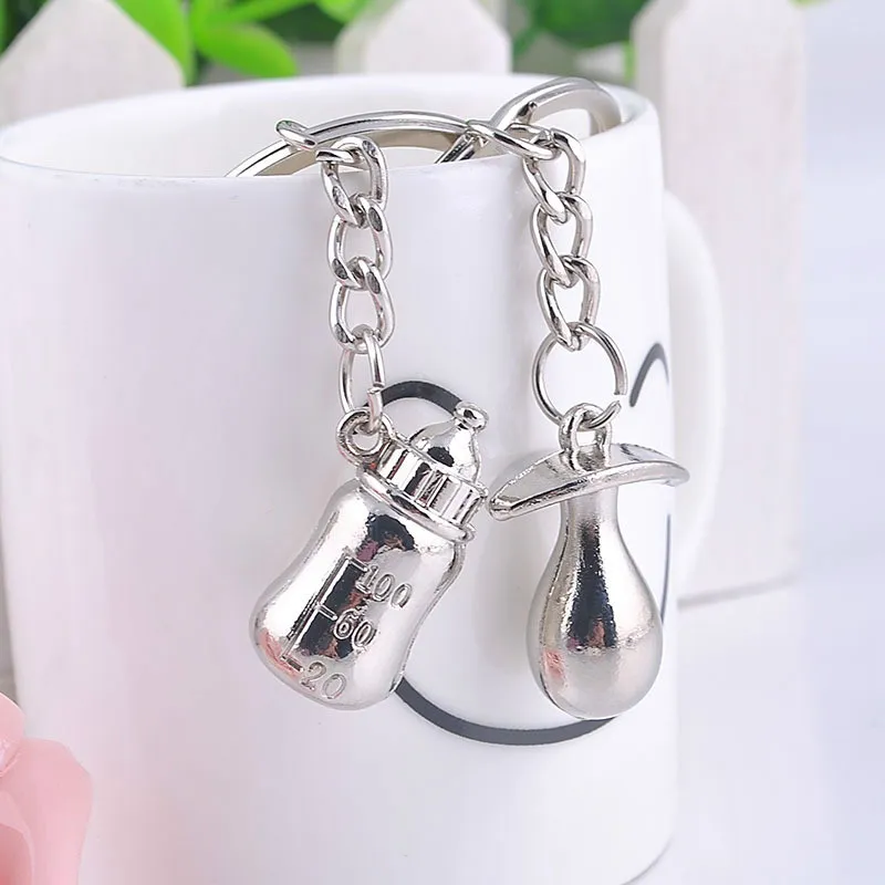 Wholesale = Baby Bottle Pacifier Keychain Birthday Boy Baby Shower ...