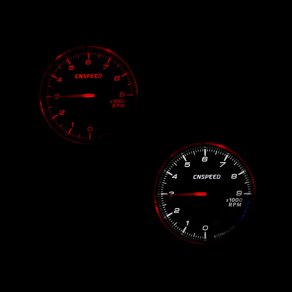 CNSPEED 60MM Racing Car Tachometer Gauge With Lighting And Black Face