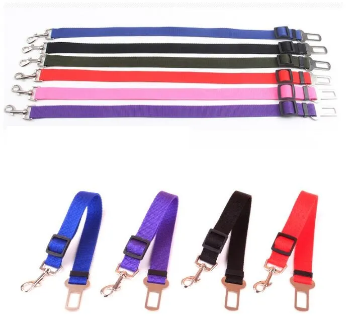 Chien de compagnie chat Voiture Ceintures de sécurité Ceintures de sécurité Clip de ceinture de sécurité Harnais de harnais de retenue Laisse réglable Laisse de voyage Chien de compagnie Chien Collier Leash