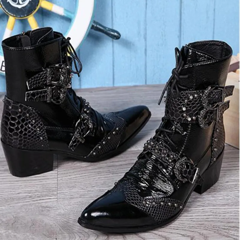 Men's pointed hot sale toe ankle boots
