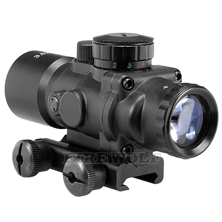 Polowanie Riflescope Tactical 3.5x30 RGB Widok laserowy Dot Red Tri-Podświetlany Combo Compact Scope Fiber Optyka Zielony widok