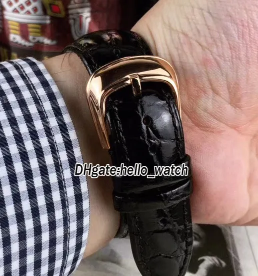 Günstige neue 4-Farben-CURVEX-Automatikuhr mit schwarzem Zifferblatt, Roségold, rissiges Uhrengehäuse, Lederarmband, hochwertige Armbanduhren