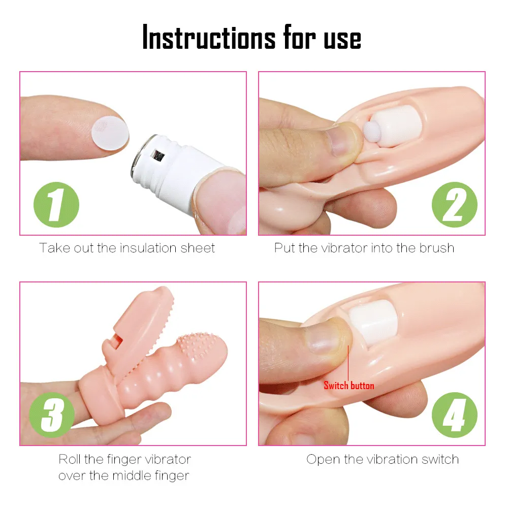 _08Finger Vibrator Sex Toys For Woman Clitoris Stimulator Brush Vibrating Finger Sleeve G Spot Vibrator Sex Products