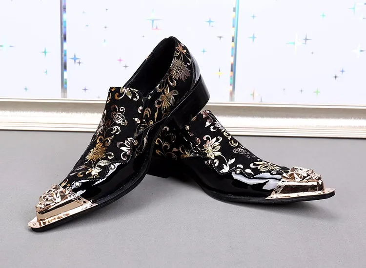mens dress loafers black and gold Driving Moccasins main image 1