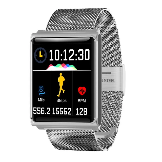Smart Watch Blood Oxygen Blodtryck Hjärtfrekvens Monitor Smart Armband Klocka Fitness Tracker Smart Armbandsur klocka för Andorid iPhone