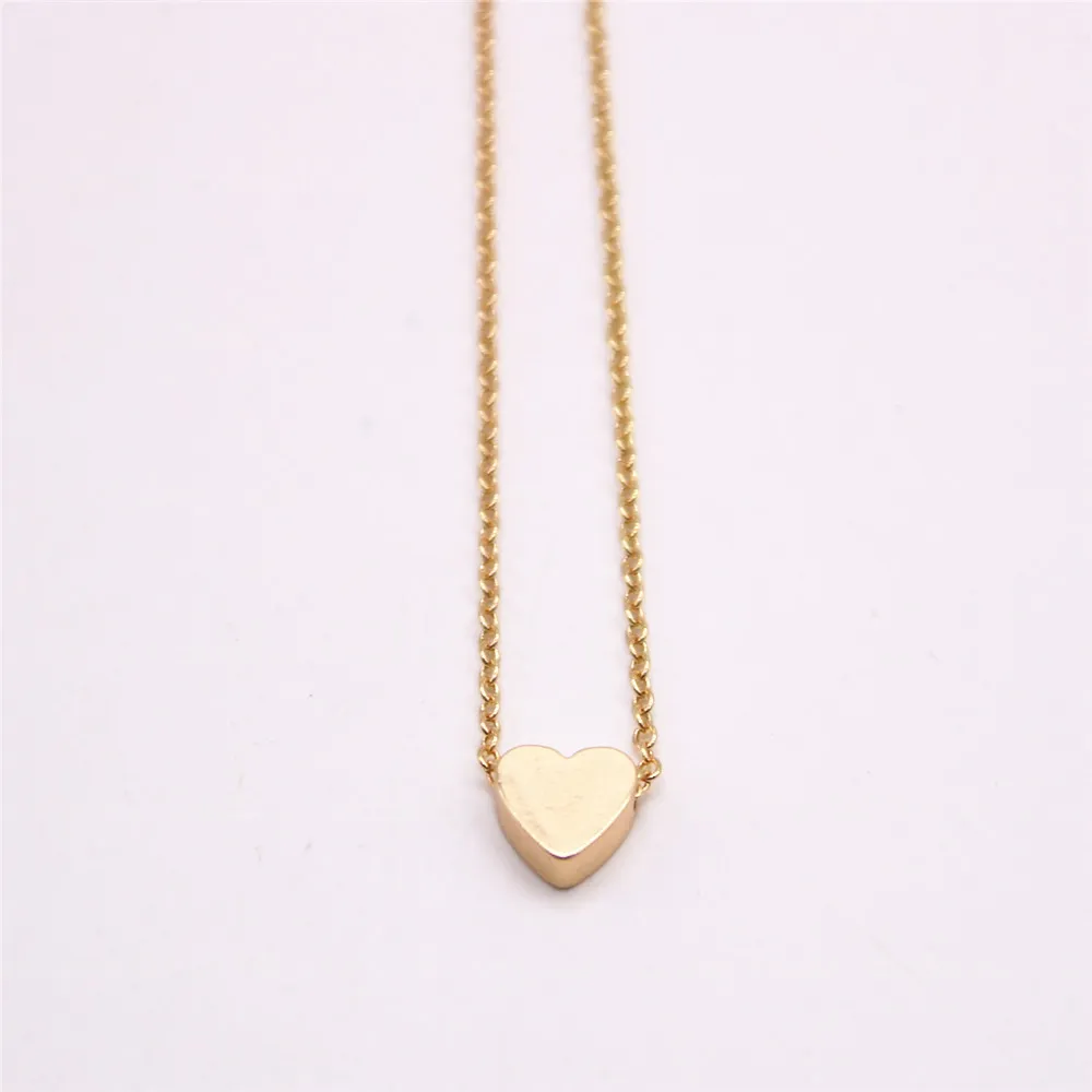 18k Gold Silver Plated Pendant Necklace Flat Bottom Solid Love Necklace Giften till Women193J