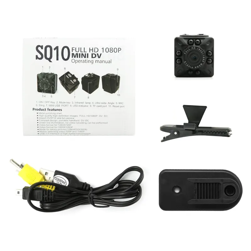 SQ10 Mini Camera HD Motion Sensor USB Camera 1080P Mini Camcorder