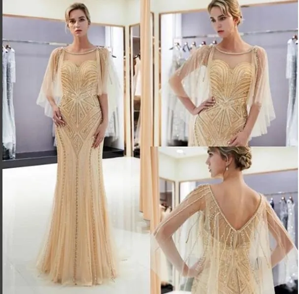 Sirène Tulle robes de soirée élégantes 2019 Bling longue grande taille robes de bal chine pas cher livraison gratuite