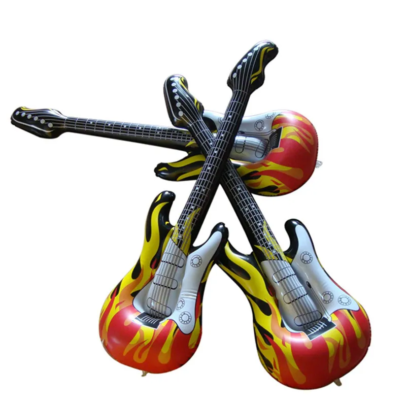 Ensemble Dinstruments Gonflables De 11 Pièces, Guitare Gonflable Po Enfants Ensemble De Jouets Gonflables Rock Star Acces Amz B