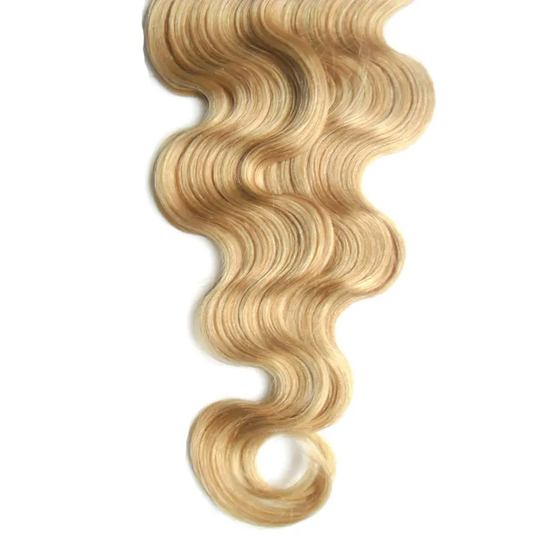 Tape In Hair Extensions 100G Virgin Brazilian Body Wave Remy Hair PU Skin Weft Tape in Human Hair Extensions 613 Bleach Bl8622325