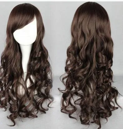 FIXSF377 fine very long fashion brown wavy Hair health wigs for Women Wig