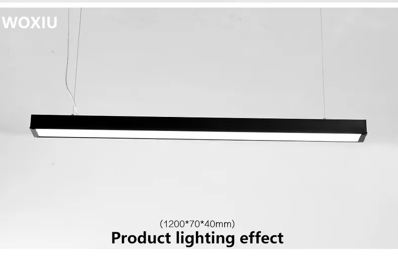 WOXIU-Lámpara led larga para iluminación de oficina, iluminación creativa con personalidad, costura simple, loft, viento, hogar, restaurante, centro comercial