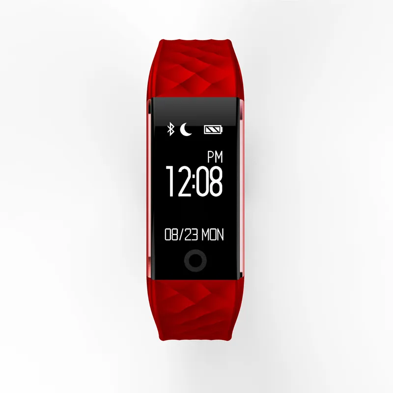 Smart Bracelet Watch Heart Rate Monitor IP67 Waterproof Fitness Tracker With Color Screen For Android IOS Red From Cool product 21.46 DHgate.Com