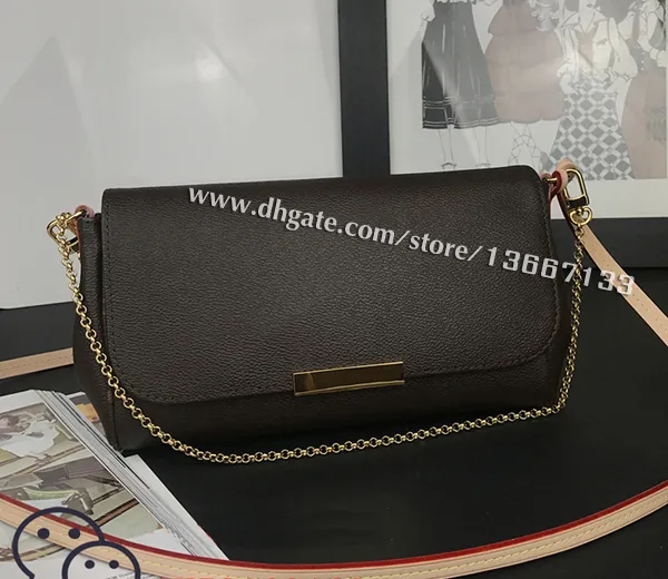 Womens Clutch Chain Crossbody Bag 40717 Fashion Oxide Leather Shoulder Bag women Flap Purse Designer Handbag 24cm Wholesale