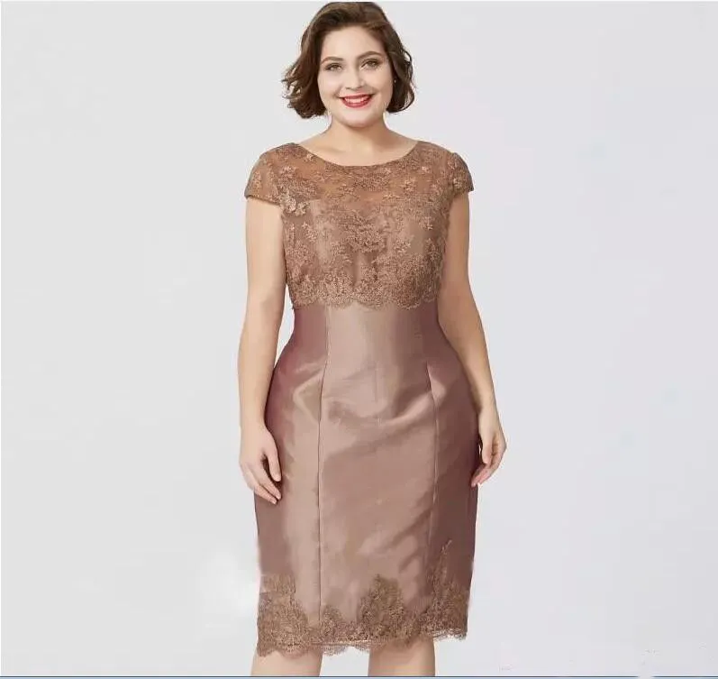 2018 Elegante Hasta La Rodilla Vestidos Para Madre De La Novia Con