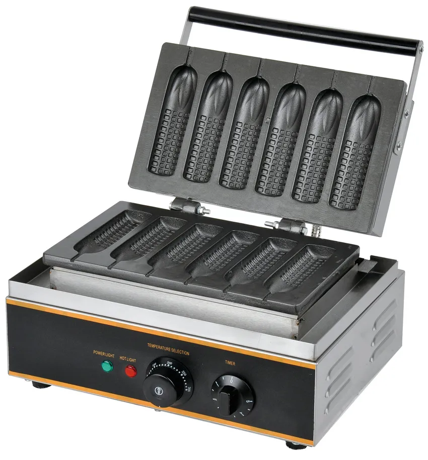 Electric 110v 220v Corn Shape Lolly Waffle Maker Hot Dog Waffle Stick A