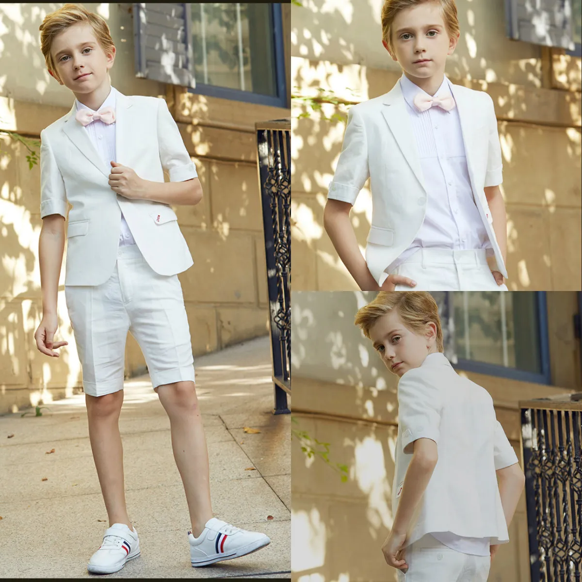 Boys Tuxedo Summer Boys Dinner Suits Boys Formal Suits Tuxedo for Kids Tuxedo Formal Occasion White Suits For Little Men Two Pieces